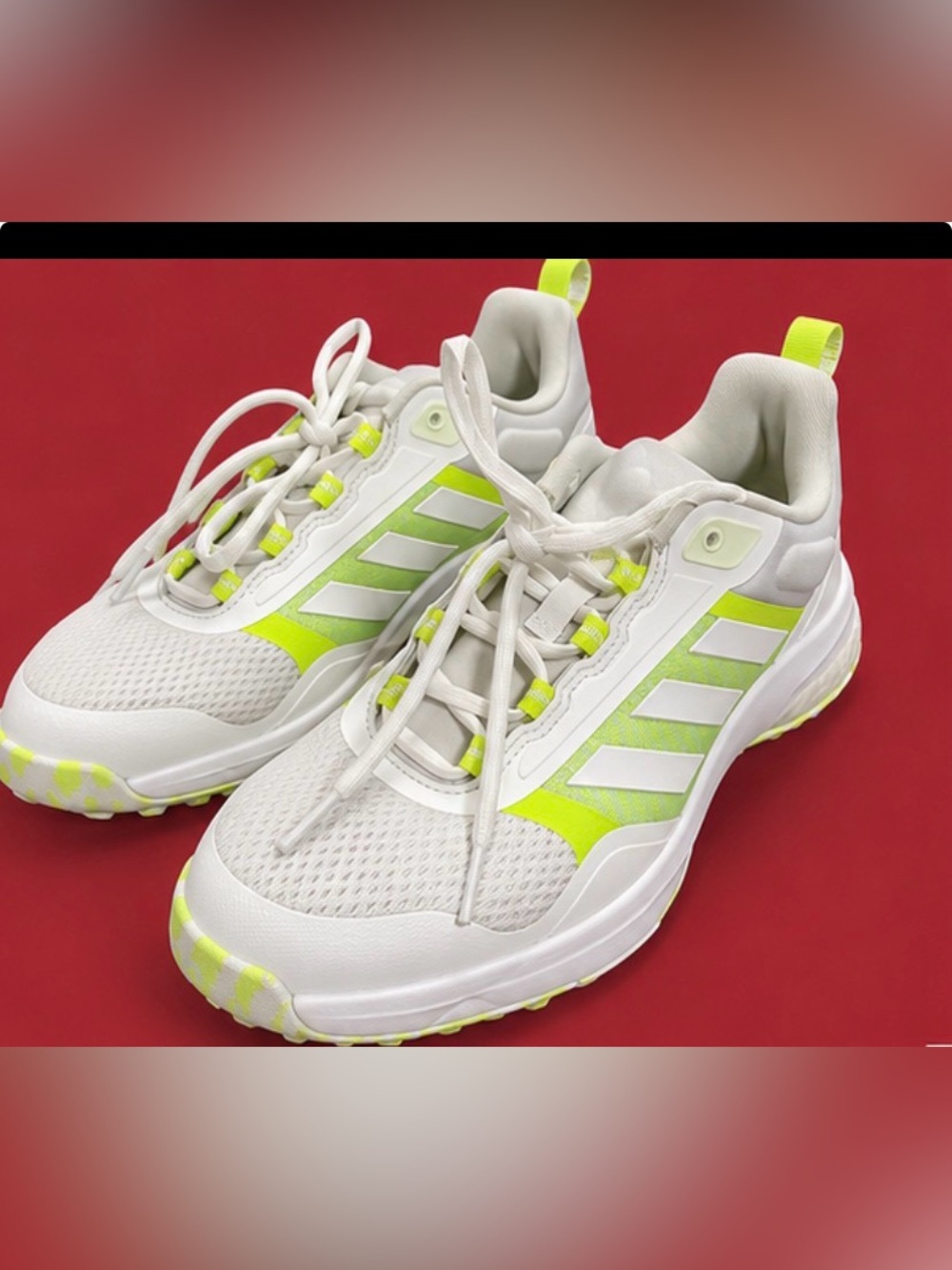 Adidas Women’s Golf Shoes White/Neon Yellow Boost Spikeless Golf Shoes Size 6.5